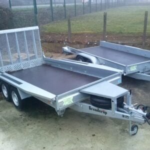 Remorque porte-engin 3500 kg – Double essieu – Plateau 365 × 180 cm