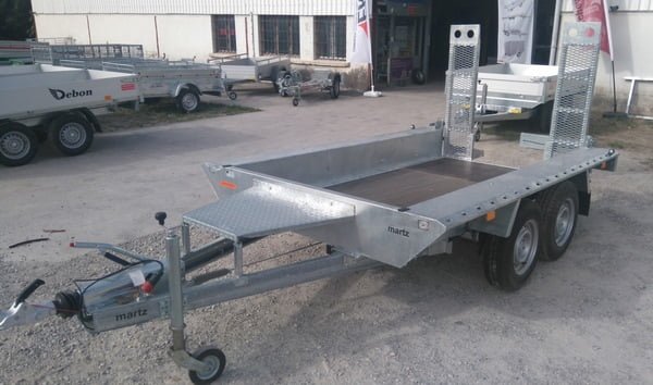 Remorque porte-engin 3500 kg – Plateau 300 × 150 cm – Double essieu