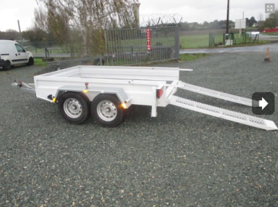 Remorque porte-engin 3500 kg – Double essieu – Carrosserie Caillaud