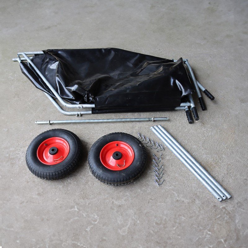 Chariot de transport agricole avec bâche – 2 roues tout terrain – 150 × 70 cm