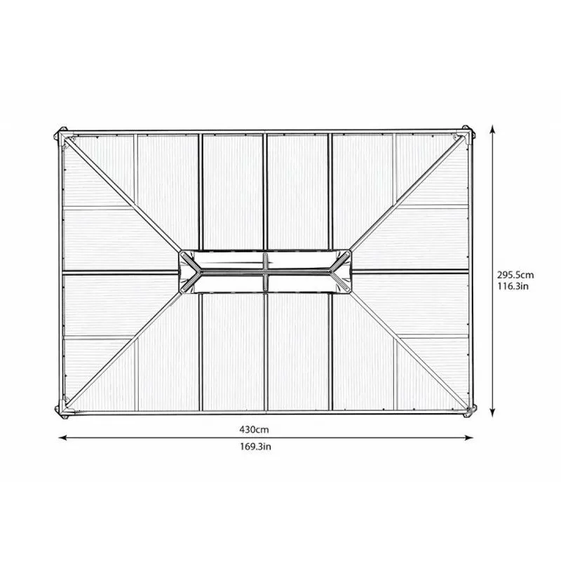 TONNELLE ALUMINIUM 12.70 M2