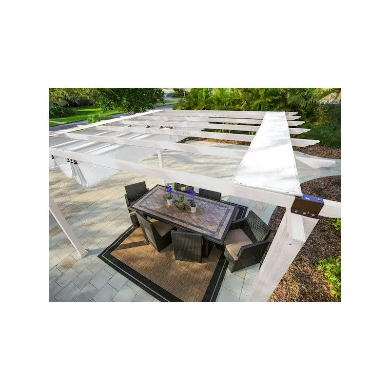 TONNELLE ALU ASPECT BOIS 12 M2