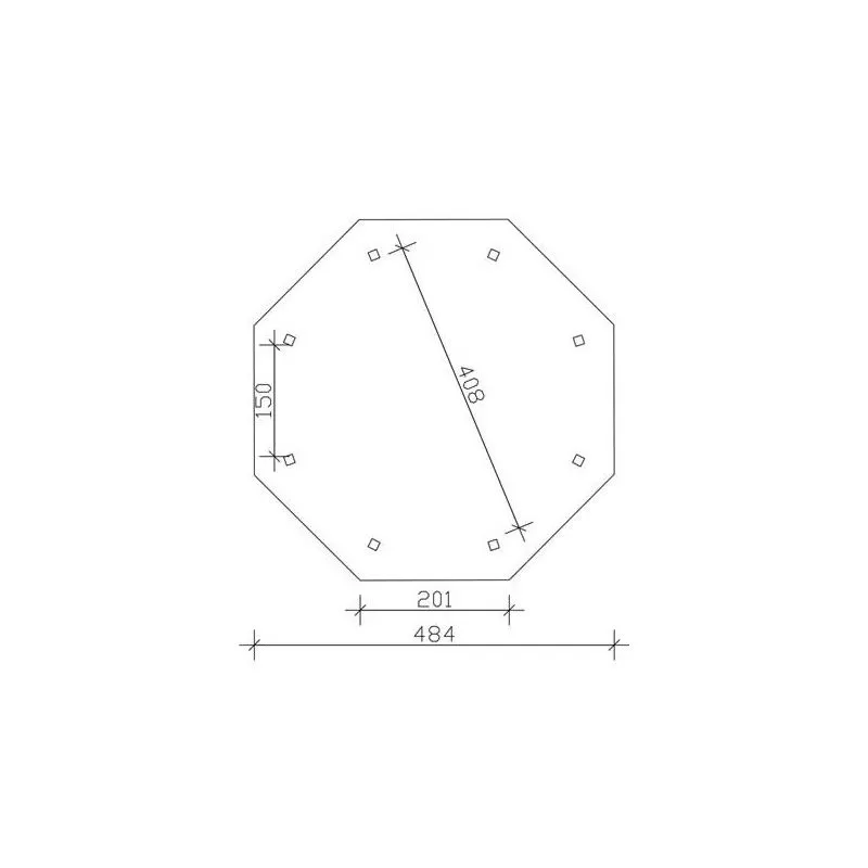 PERGOLA BOIS OCTOGONALE 40 M2
