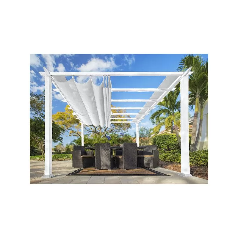 TONNELLE ALU ASPECT BOIS 12 M2