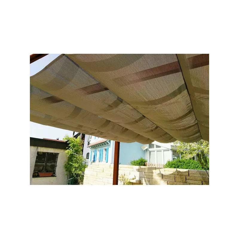 TONNELLE ALU ASPECT BOIS 12 M2