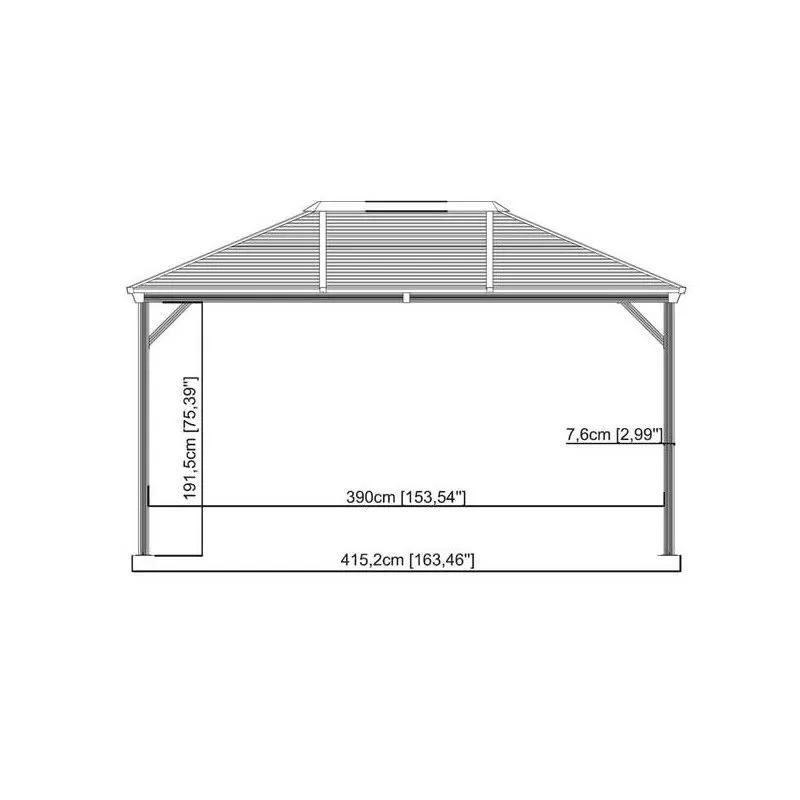 TONNELLE EN ALU 8M2 ET 12M2