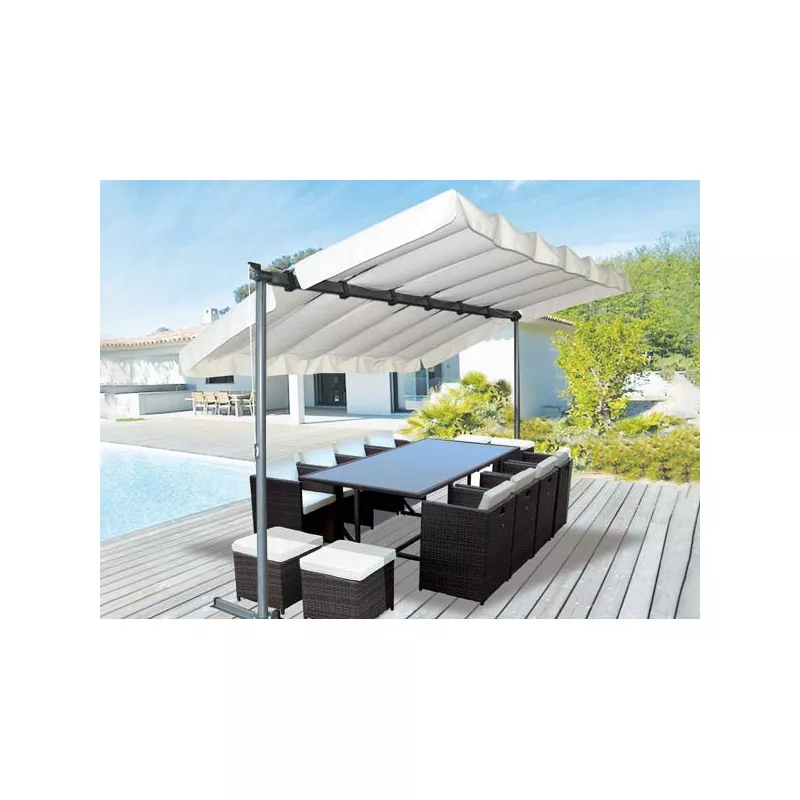 TONNELLE ALU + TOILE ORIENTABLE 9M2