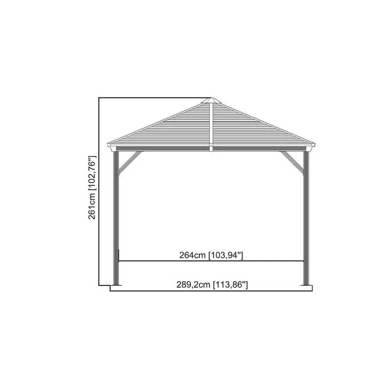 TONNELLE EN ALU 8M2 ET 12M2