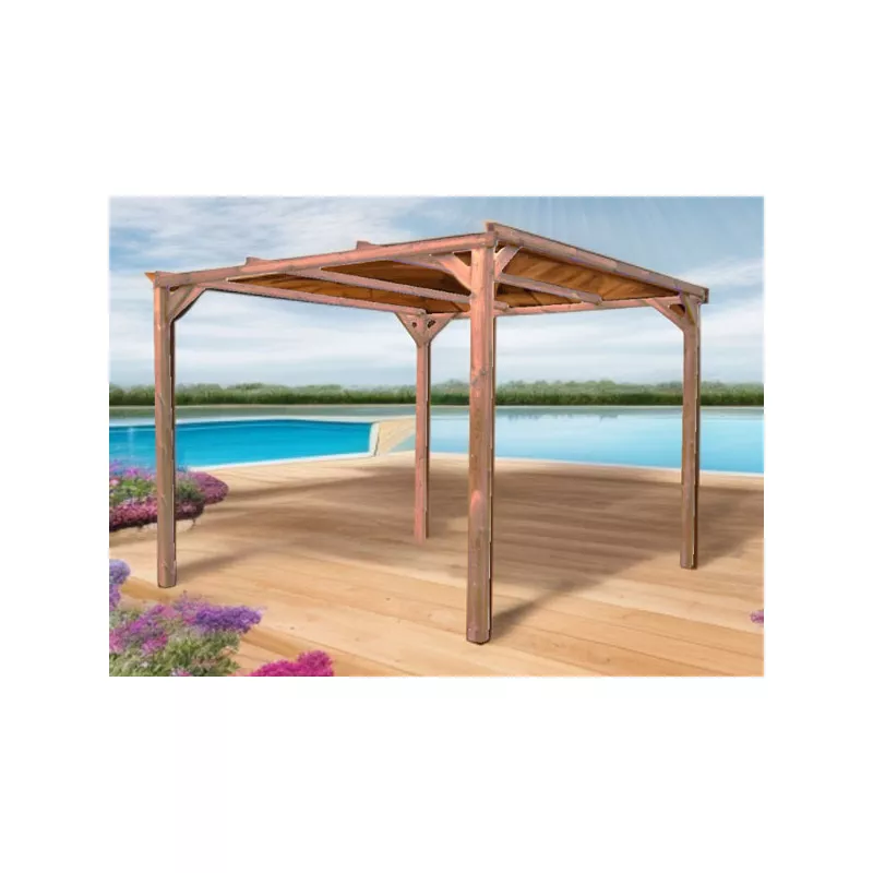PERGOLA Bois Traité 8.88m2