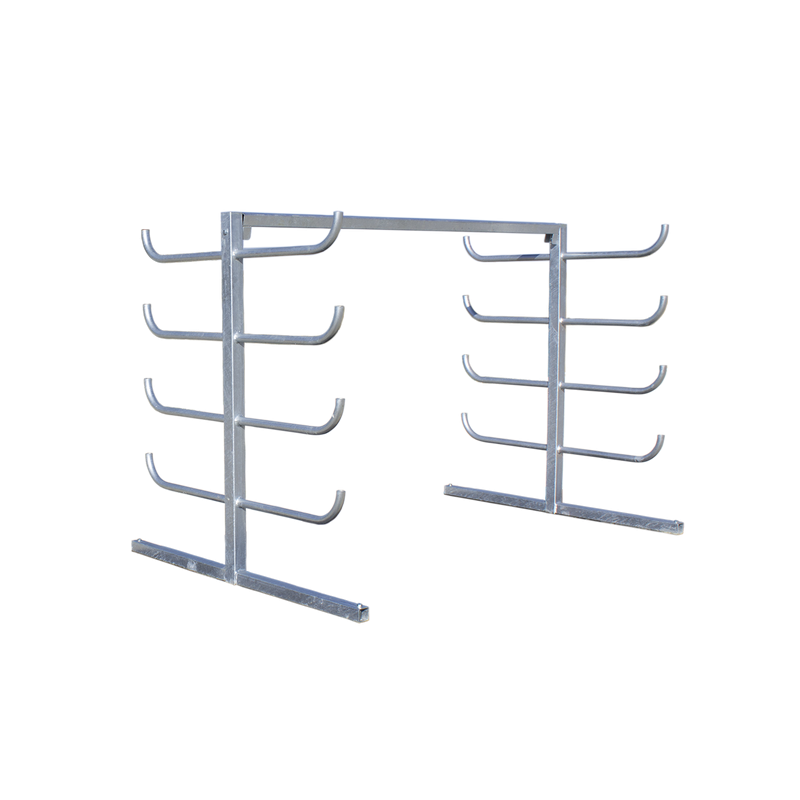 Porte-barres double pour obstacles – 126 barres – Acier galvanisé