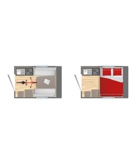 Caravane Silver Mini Freestyle 270 – 2 couchages – PTAC 750 kg